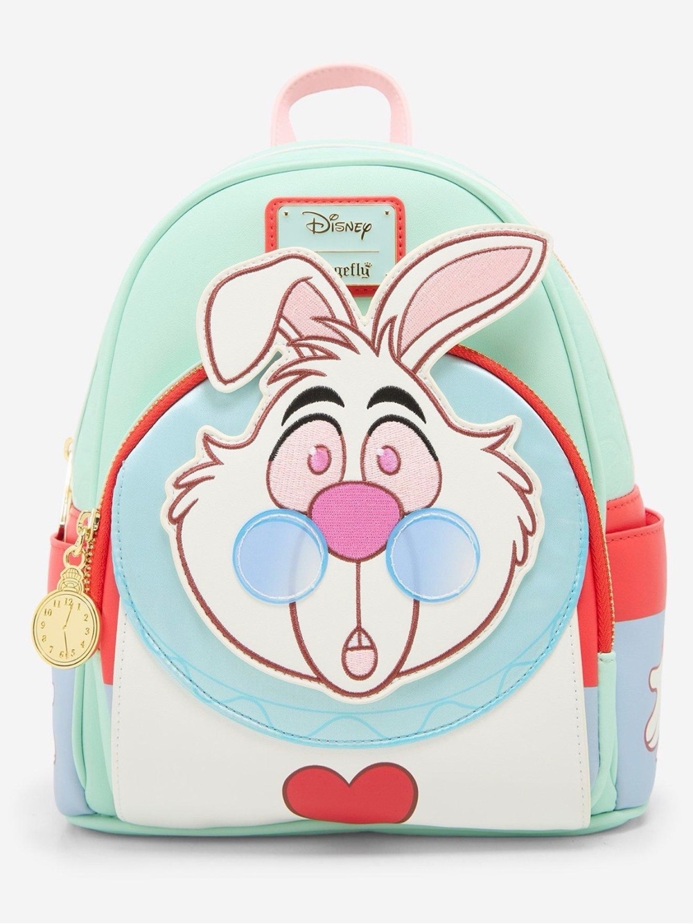 New Loungefly Disney Alice in Wonderland White Rabbit Figural Mini Backpack
